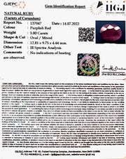5.80/CT Natural Neo Burma Ruby with Govt. Lab Certificate-5661